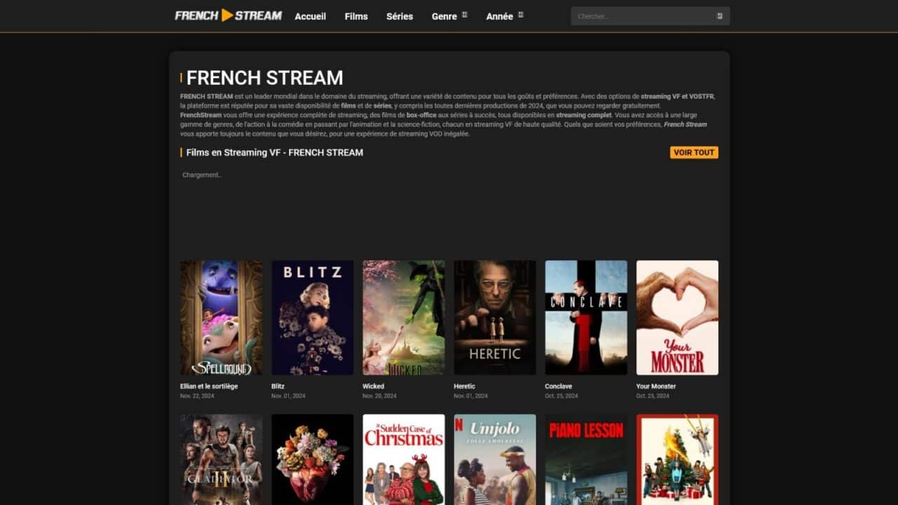 découvrez les dernières nouveautés sur frenchstream : tous les nouveaux films, séries et émissions à voir en streaming gratuitement. restez à jour avec les ajouts récents et ne manquez rien de l’actualité du streaming en français.